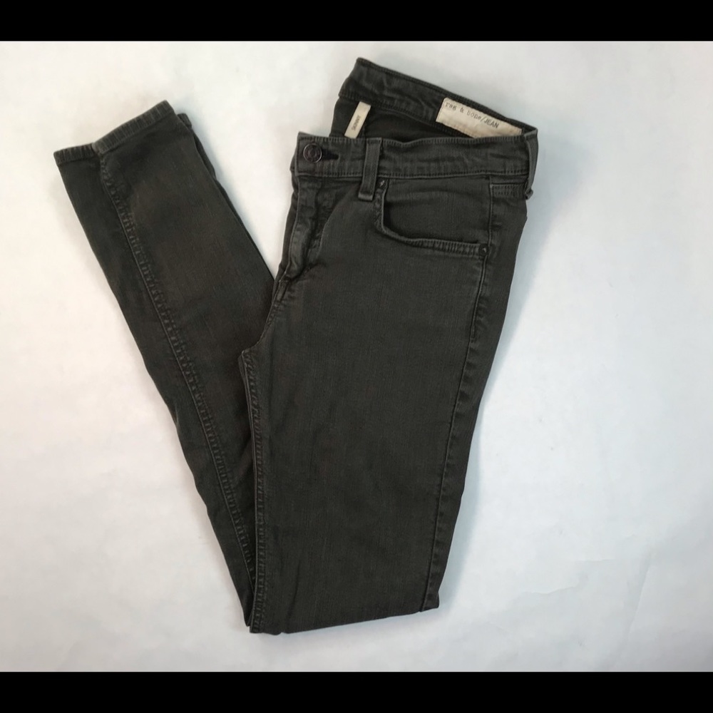 RAG & BONE Olive Green Skinny Jeans Size 28